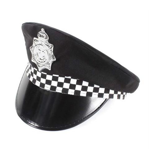 Gorra Policia Cuadros Infantil