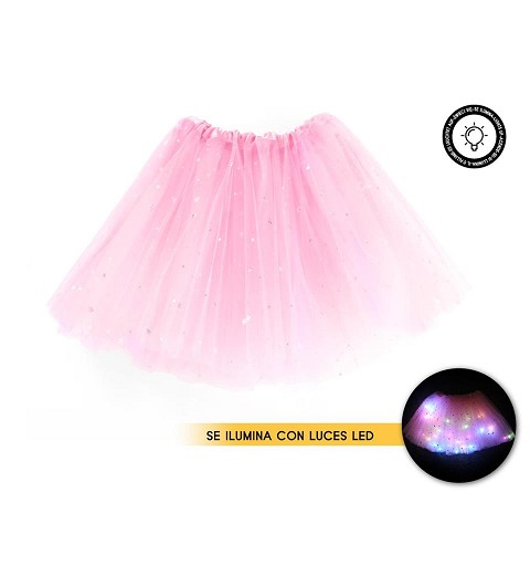 Tutu con Led Rosa Adultos