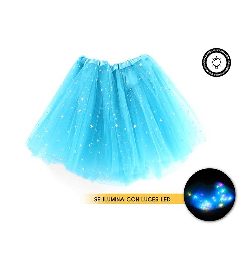 Tutu con Led Azul Adultos