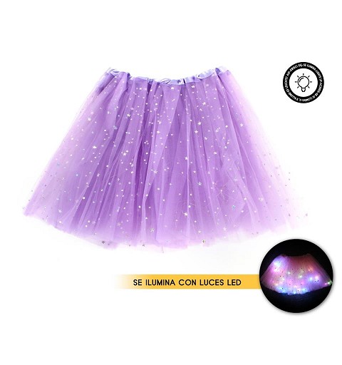 Tutu con Led Lila Adultos