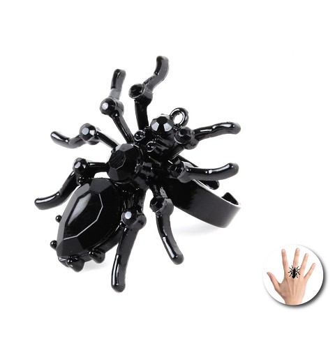 Anillo Spider Metal Negro