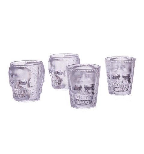 4 Chupitos Blancos Calaveras